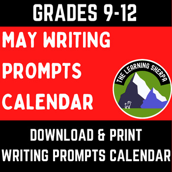 May Writing Prompts - May Creative Writing Journal Prompts Calendar