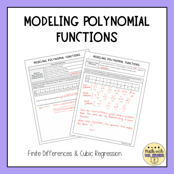 Modeling Polynomial Functions Guided Notes for Algebra 2 | Made By Teachers