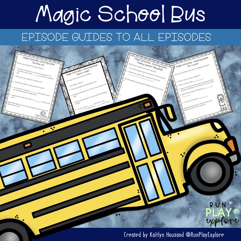 Magic School Bus Video Worksheets for Every Episode | Show Guides | Science Learning Videos for Kids