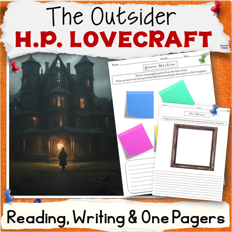The Outsider by H.P. Lovecraft Activities, Choice Board, One Pagers, Projects
