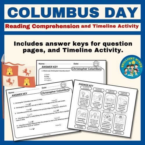 Columbus Day Reading Comprehension Passages | Passages & Questions ...