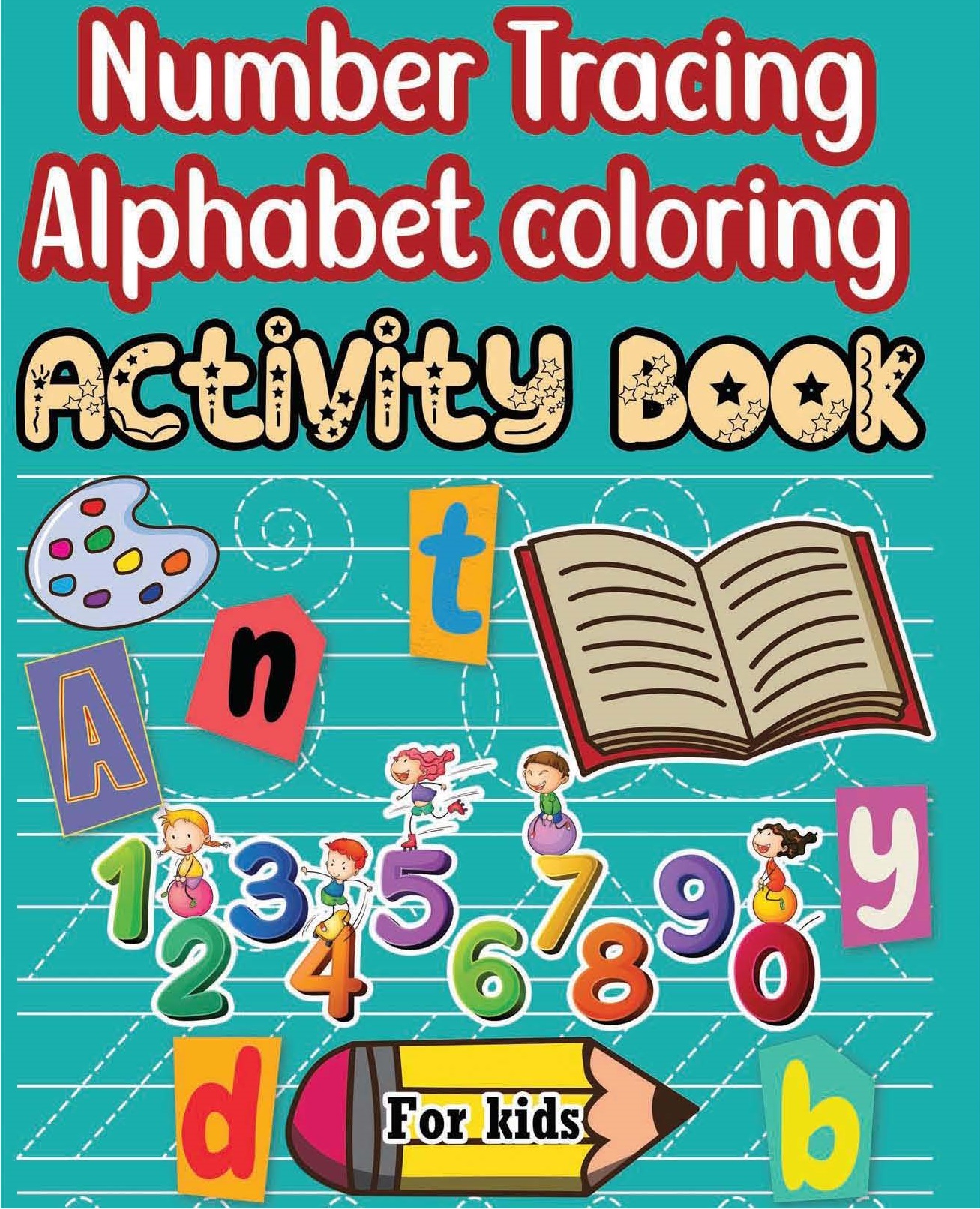 Number Tracing, Alphabet coloring Activity book, Learning To Write Alphabet, Num