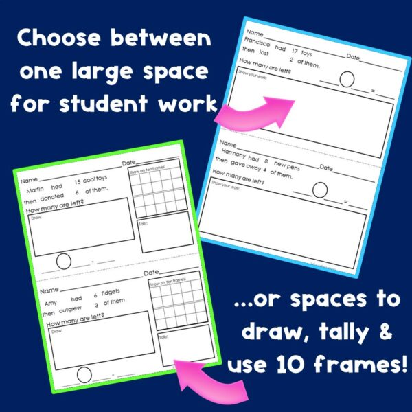 Editable | Programmable Subtraction Word Problems | Make Your Own ...