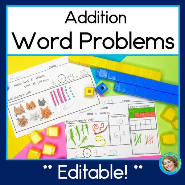 Editable | Programmable Addition Word Problems Make Your Own - Made By ...