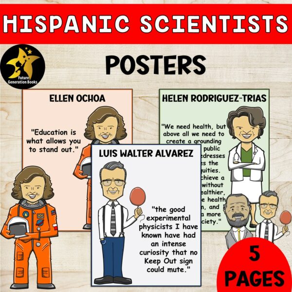 Famous Scientists Posters Hispanic Heritage Month Latino STEM Leaders ...
