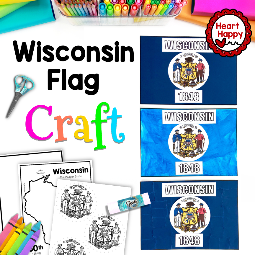 Wisconsin State Flag Craft | Wisconsin State Symbols