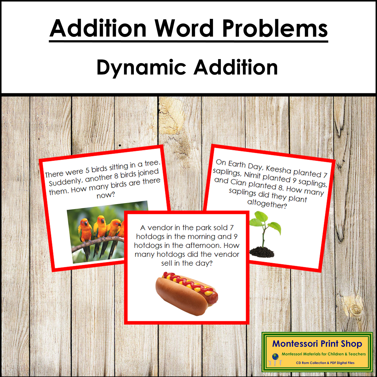 Addition Word Problems Set 2 (color-coded) - Dynamic Addition Questions