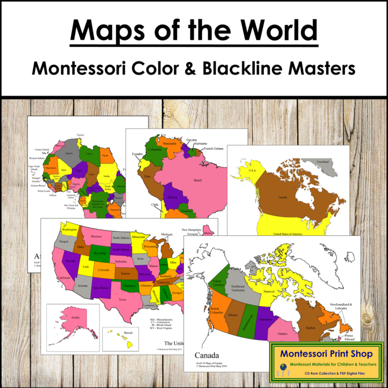 Montessori Maps of the World Bundle - Geography - Made By Teachers