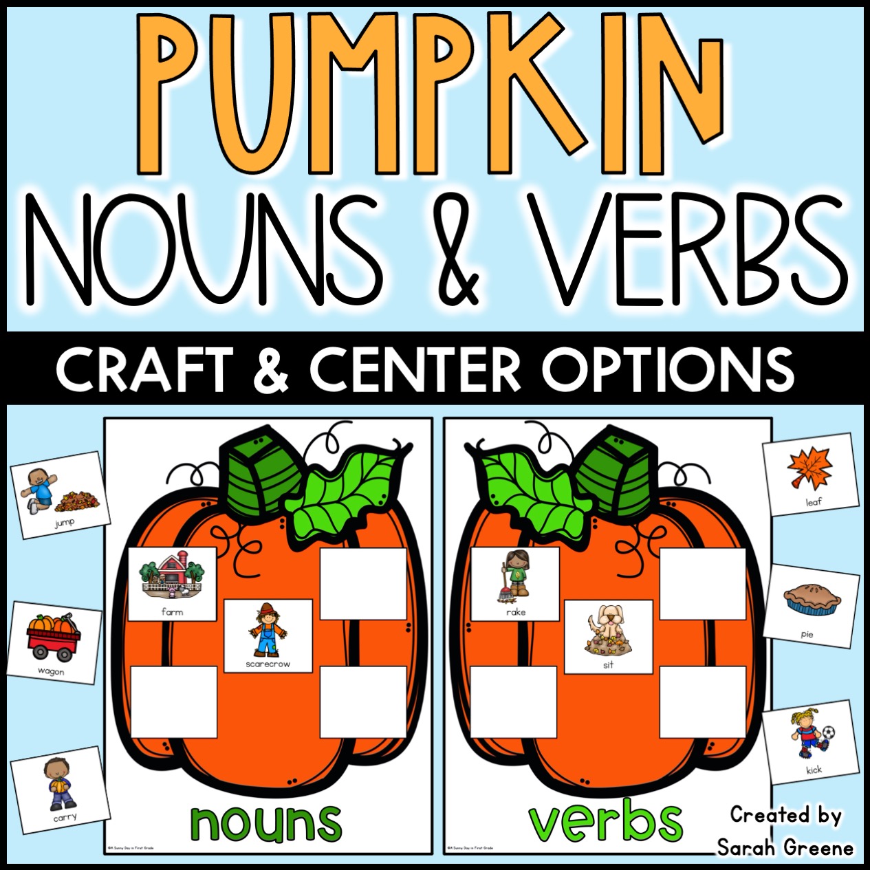 Pumpkin Noun and Verb Sort