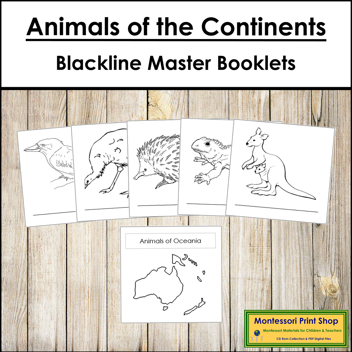 Animals of the Continents Booklets - Blackline Masters