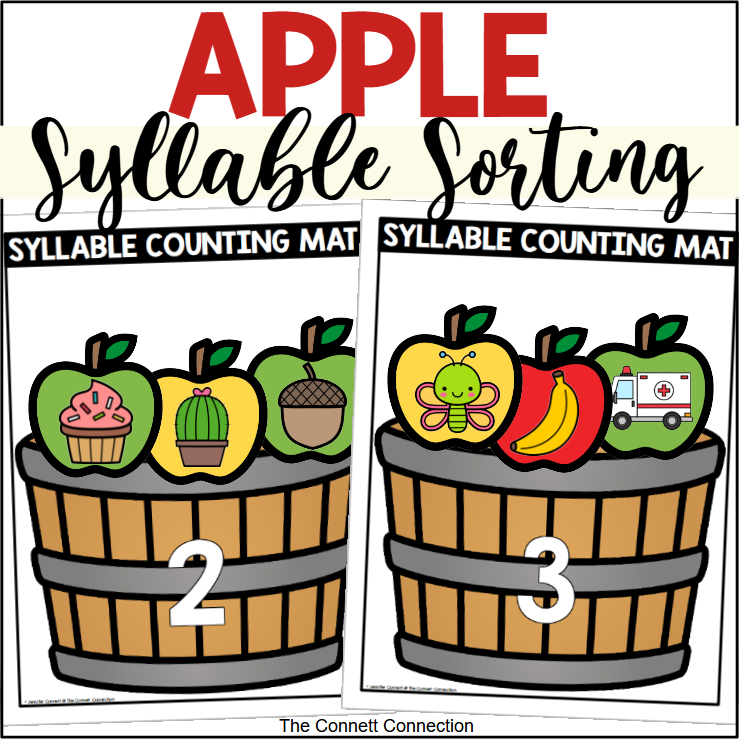 Apple Counting Syllables Sorting Activity