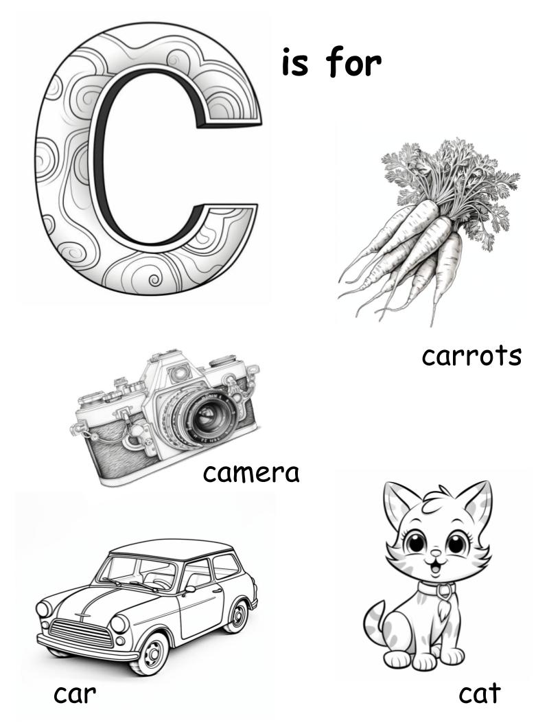 Alphabet A to Z Coloring Sheets for Preschool