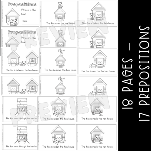 FOX Farm Prepositions Emergent Reader Reference Guide Farm Prepositions ...