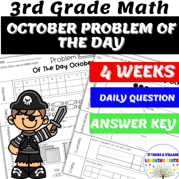 October Math Problem of the Day - 3rd Grade | Made By Teachers