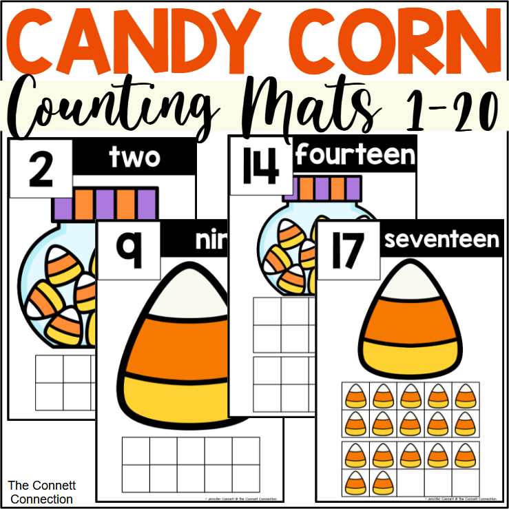 Candy Corn Counting Mats 1-20