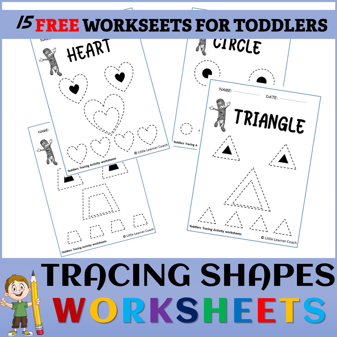 TRACING SHAPES WORKSHEETS FOR TODDLERS