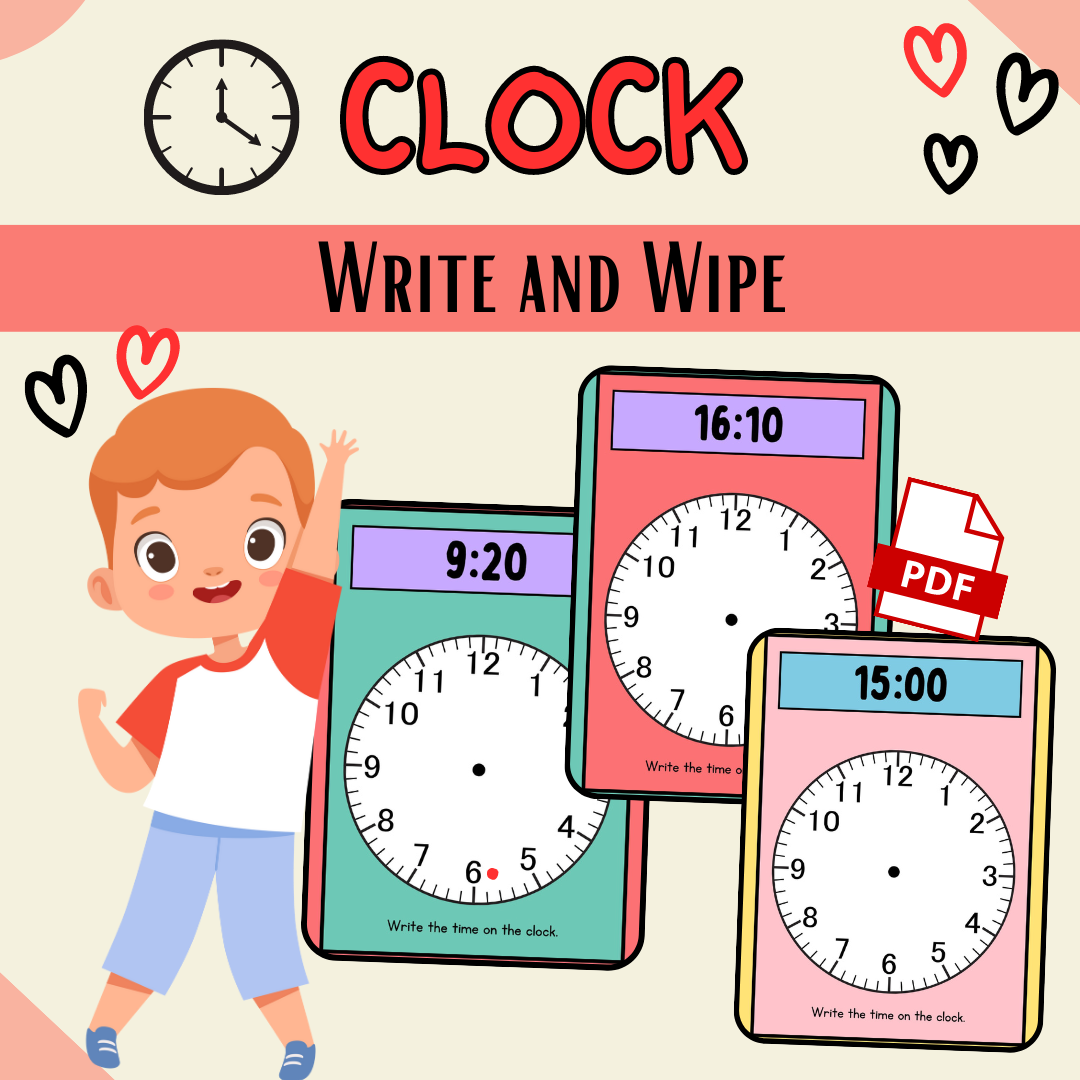 Write and Wipe Clock Worksheets: Engaging Time-Telling Activities for All Grades Are you ready to he