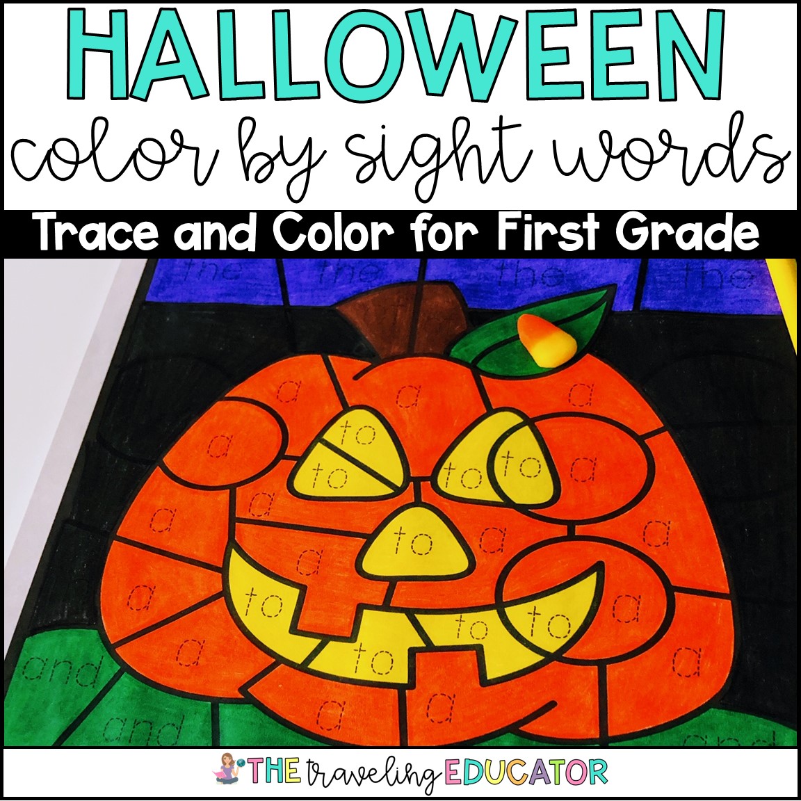 Halloween Color by Sight Words for 1st Grade - Halloween Coloring Pages