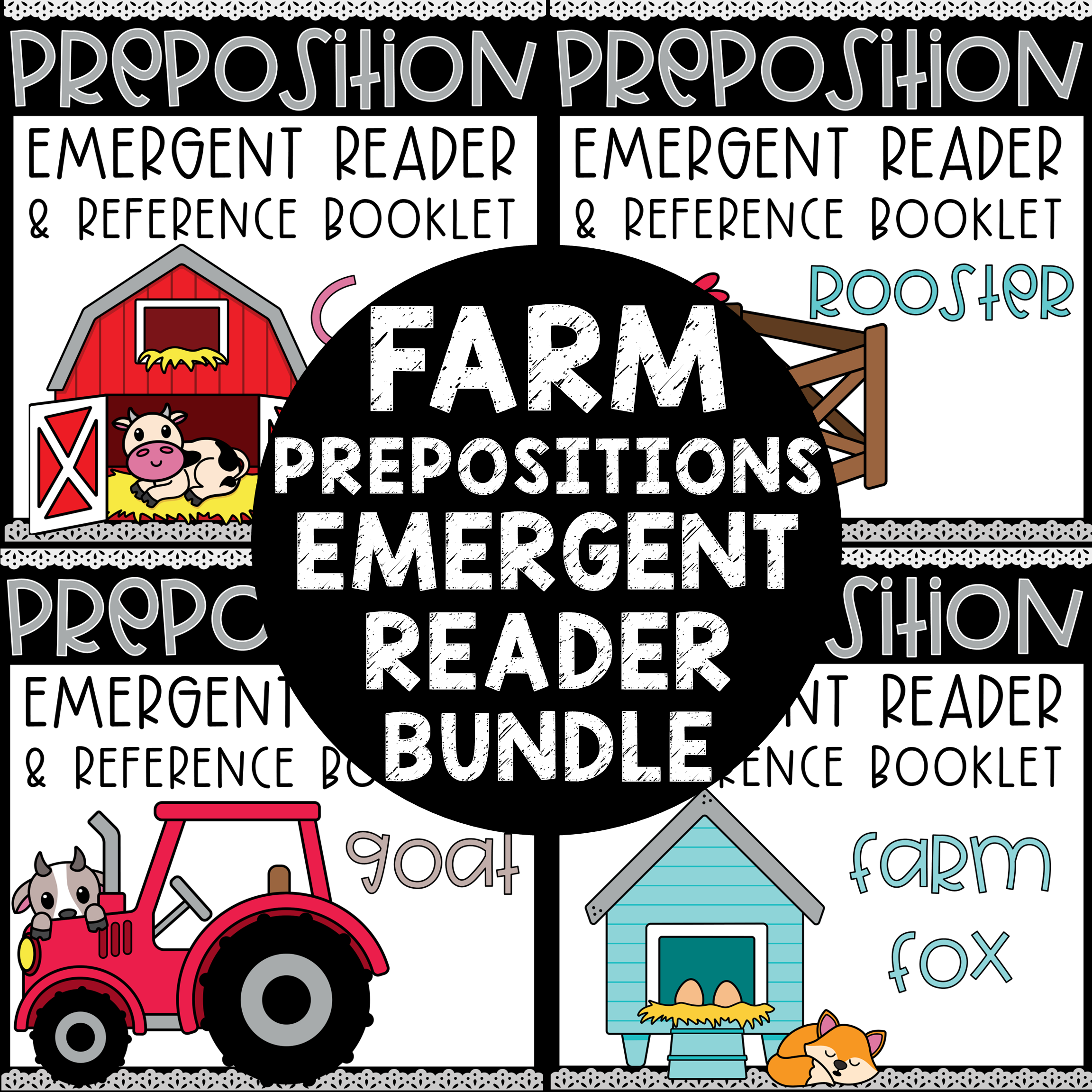 Farm Prepositions Emergent Reader BUNDLE Farm Positional Words