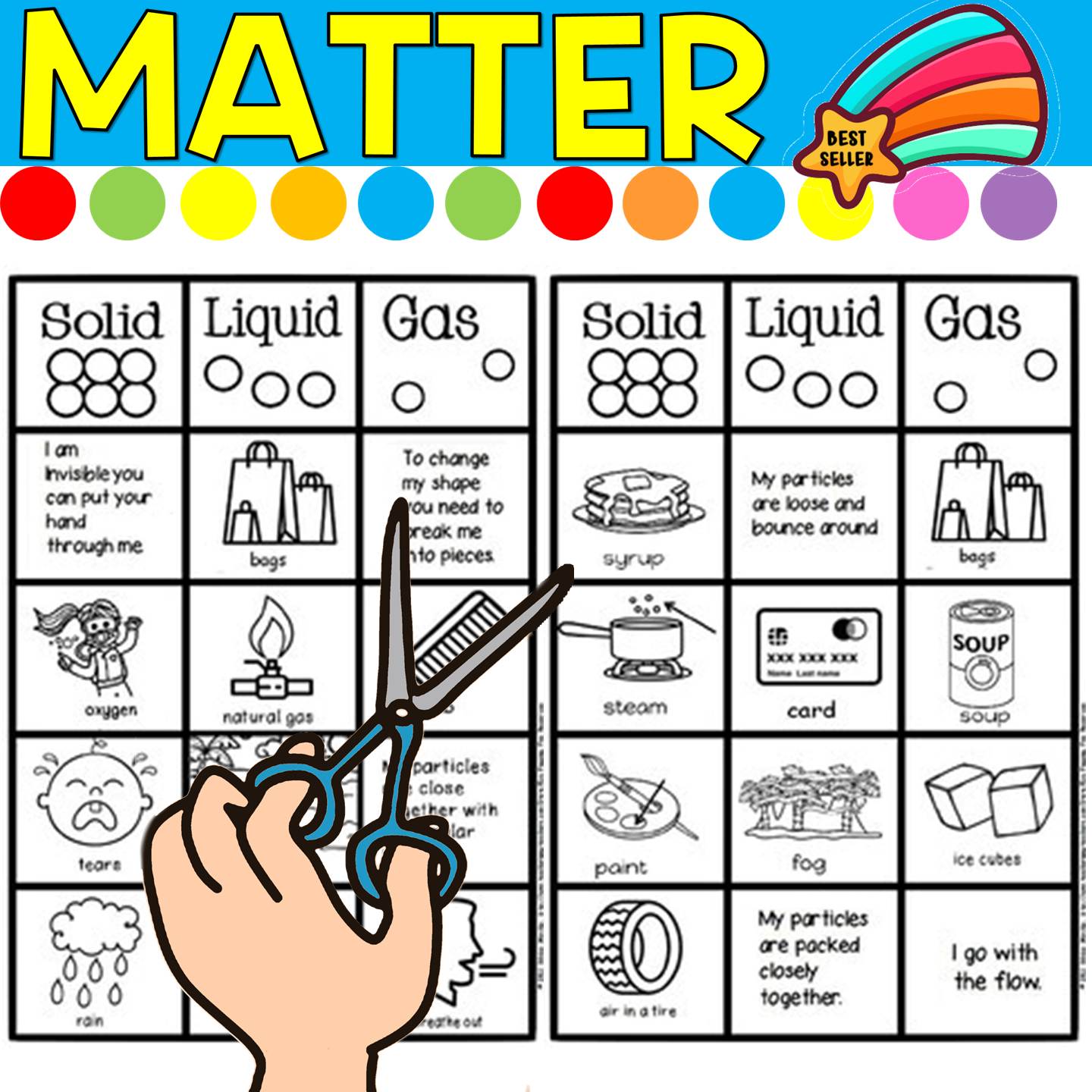Solids Liquids And Gases Poster