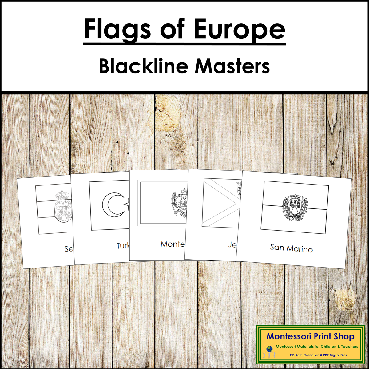 Flags of Europe Blackline Masters - Geography