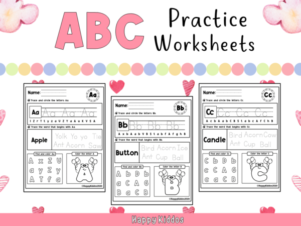 ABC Practice Worksheets for Kindergarten | Made By Teachers