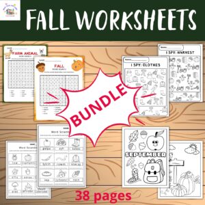 Fall Fun Worksheets BUNDLE / Autumn Activities for Kids / Printable ...