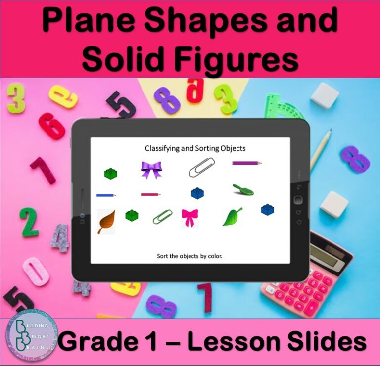 Plane Shapes and Solid Figures | PowerPoint Lesson Slides for First ...