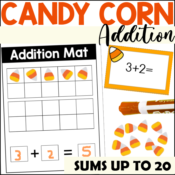 Candy Corn Addition Math Stations