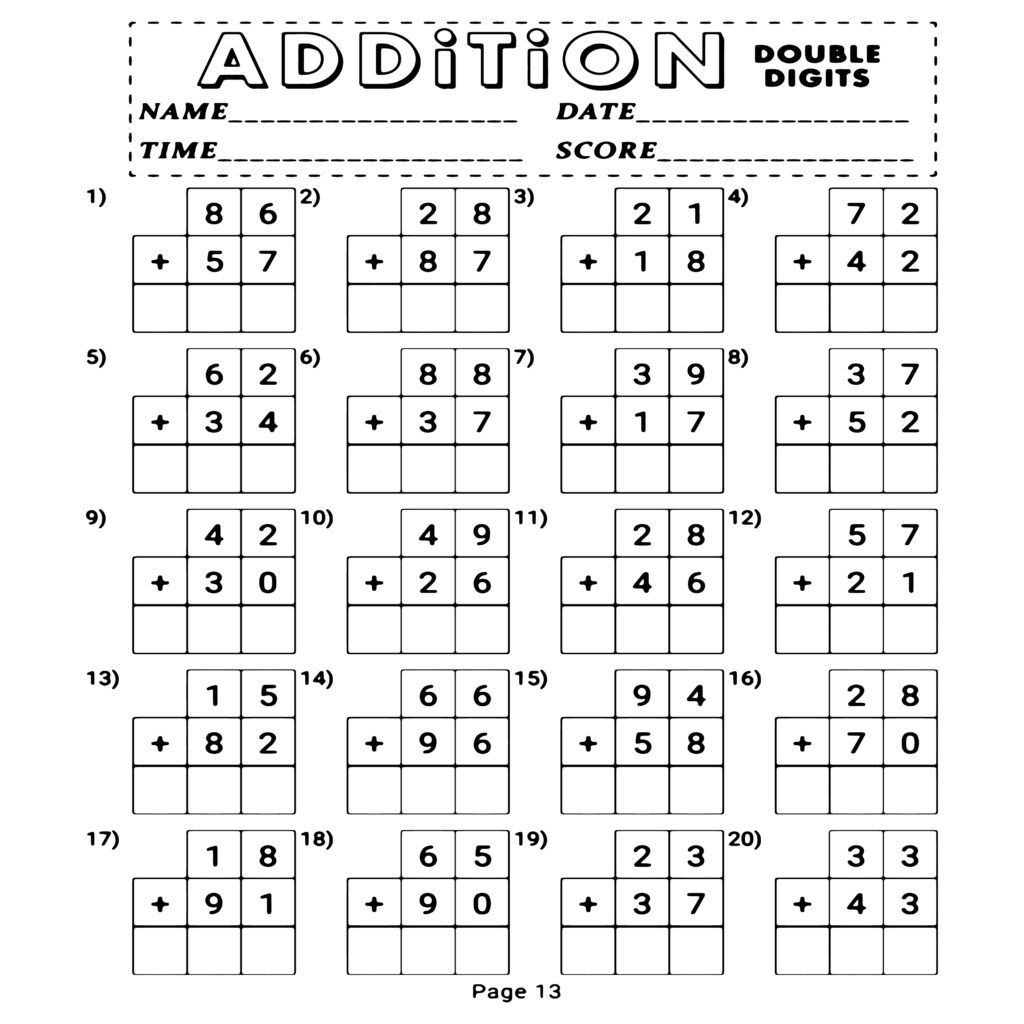 Addition And Subtraction Exercises : Math Workbook 3rd and 4th Grade ...