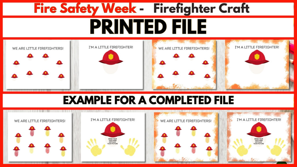 Fire Safety Craft - Fire Safety Week - Handprint Craft - Fire ...
