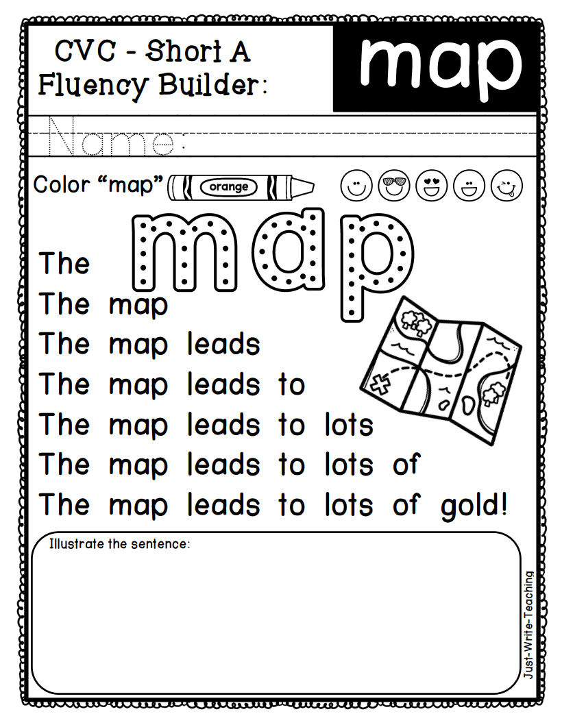Reading Fluency Builders - CVC Short Vowels - Made By Teachers