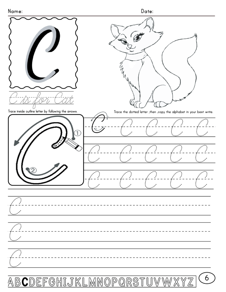 Beginning Handwriting Printables Beginning Cursive Handwriting Worksheets: Alphabet, Numbers, Sight ...