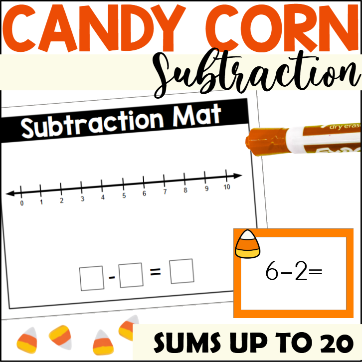 Candy Corn Subtraction Activity