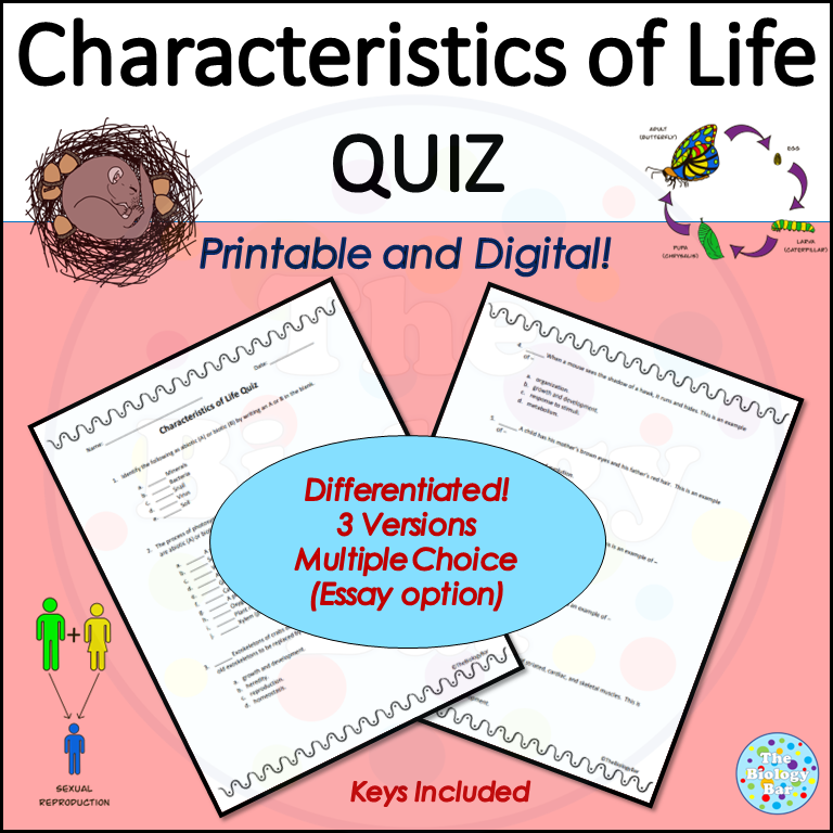 Characteristics of Life Quiz