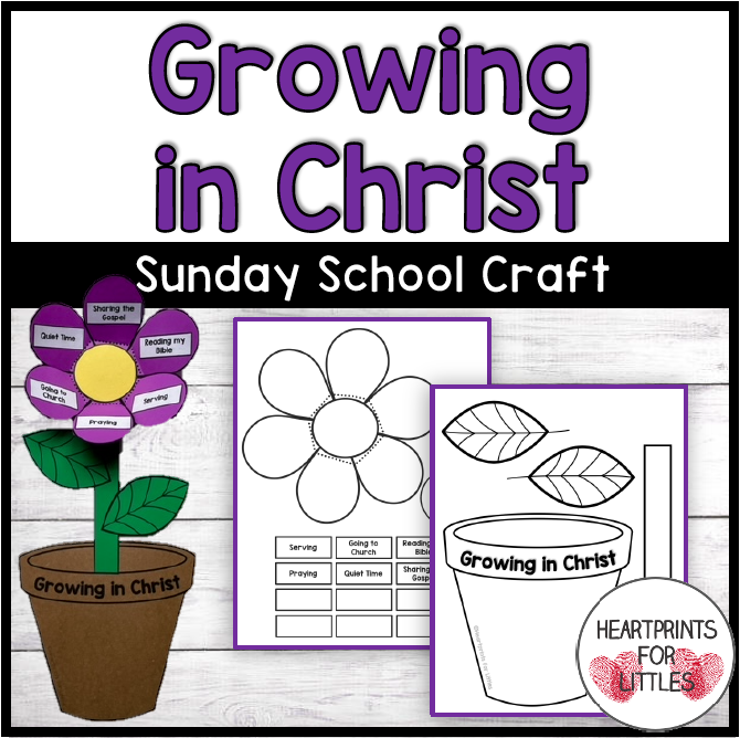 Growing in Christ Sunday School Craft, Spring Bible Craft