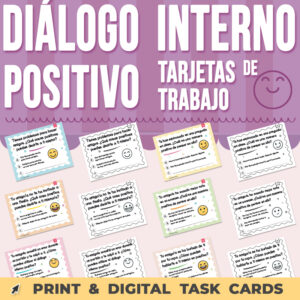 Diálogo Interno Positivo Tarjetas de Trabajo