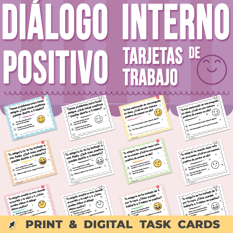 Diálogo Interno Positivo Tarjetas de Trabajo
