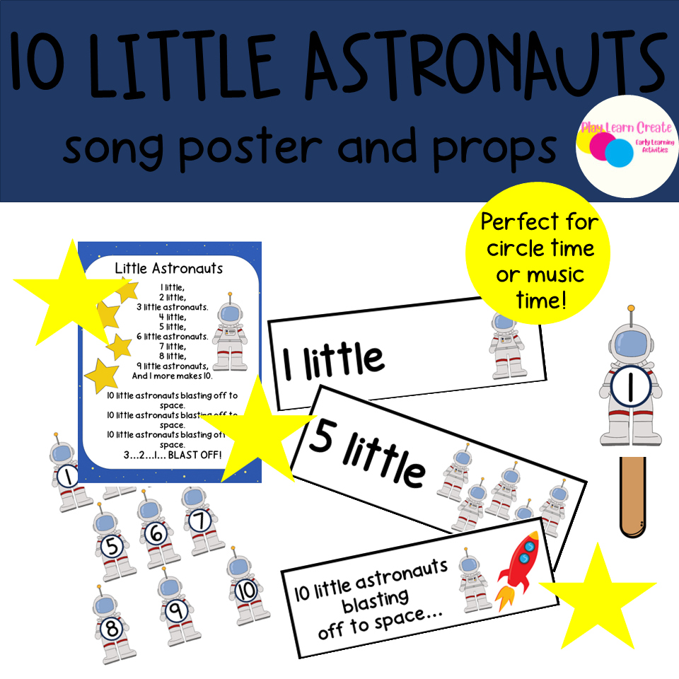 10 Little Astronauts Space Song with Visuals