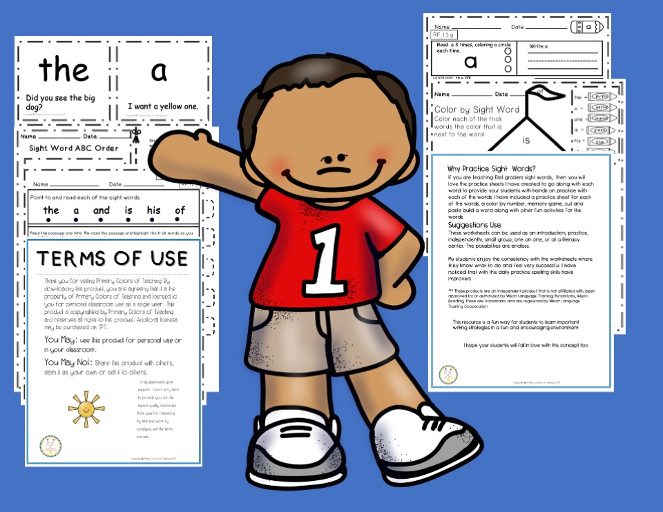 First Grade Sight Word Practice No Prep Worksheets