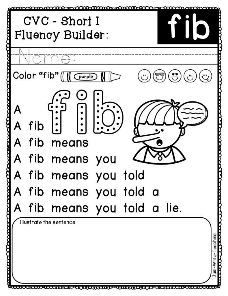 Reading Fluency Builders - CVC Short I - FREEBIE - Made By Teachers
