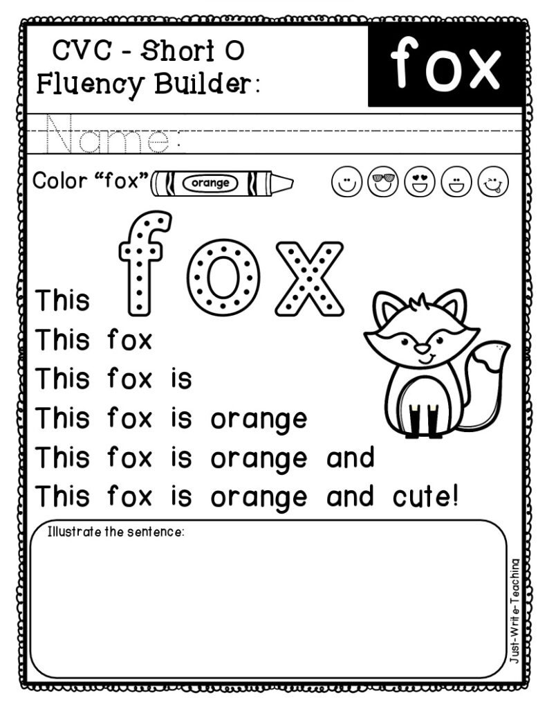 Reading Fluency Builders - CVC Short O - FREEBIE - Made By Teachers