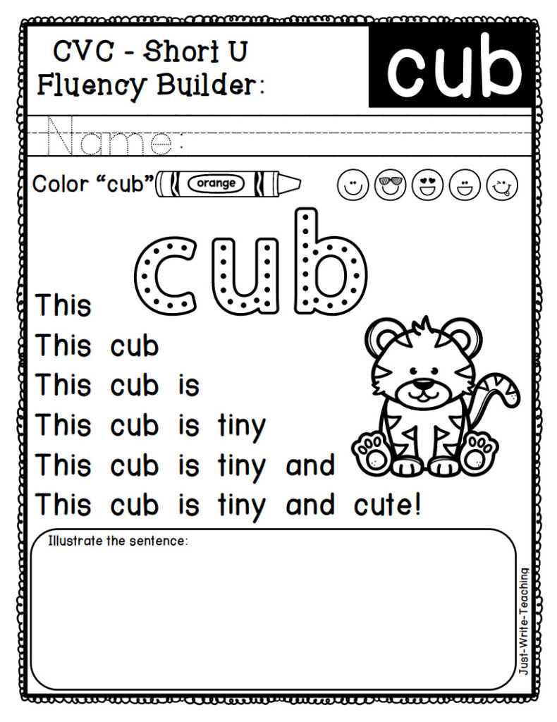Reading Fluency Builders - CVC Short Vowels - Free Sampler - Made By ...