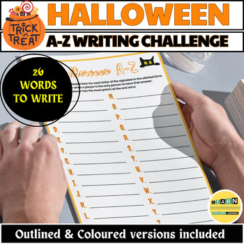 A to Z Halloween Party Game - Word Race Game - Easy Halloween Activity Idea