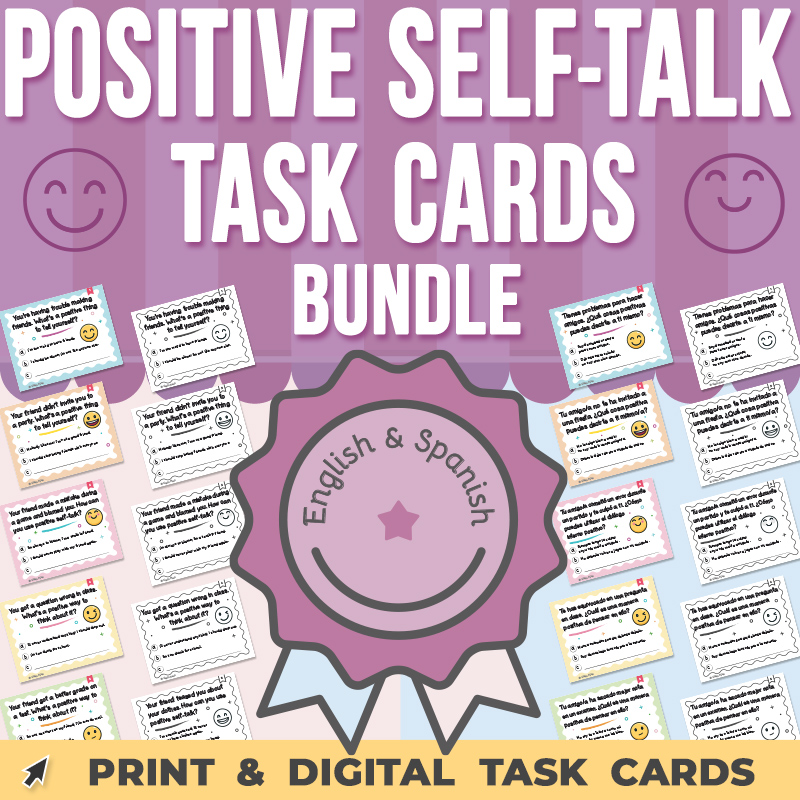 Positive Self-Talk Task Cards BUNDLE