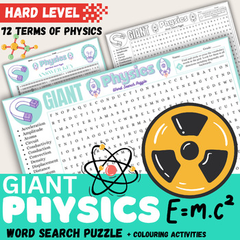 Physical Science Physics Word Search Vocabulary Activity Worksheet Science