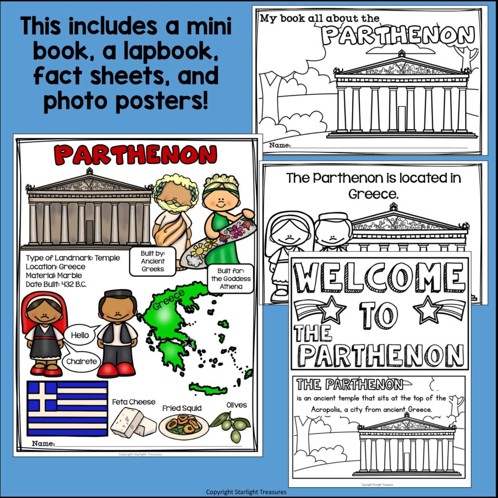 Parthenon Complete Unit for Early Learners - World Landmarks - Made By ...