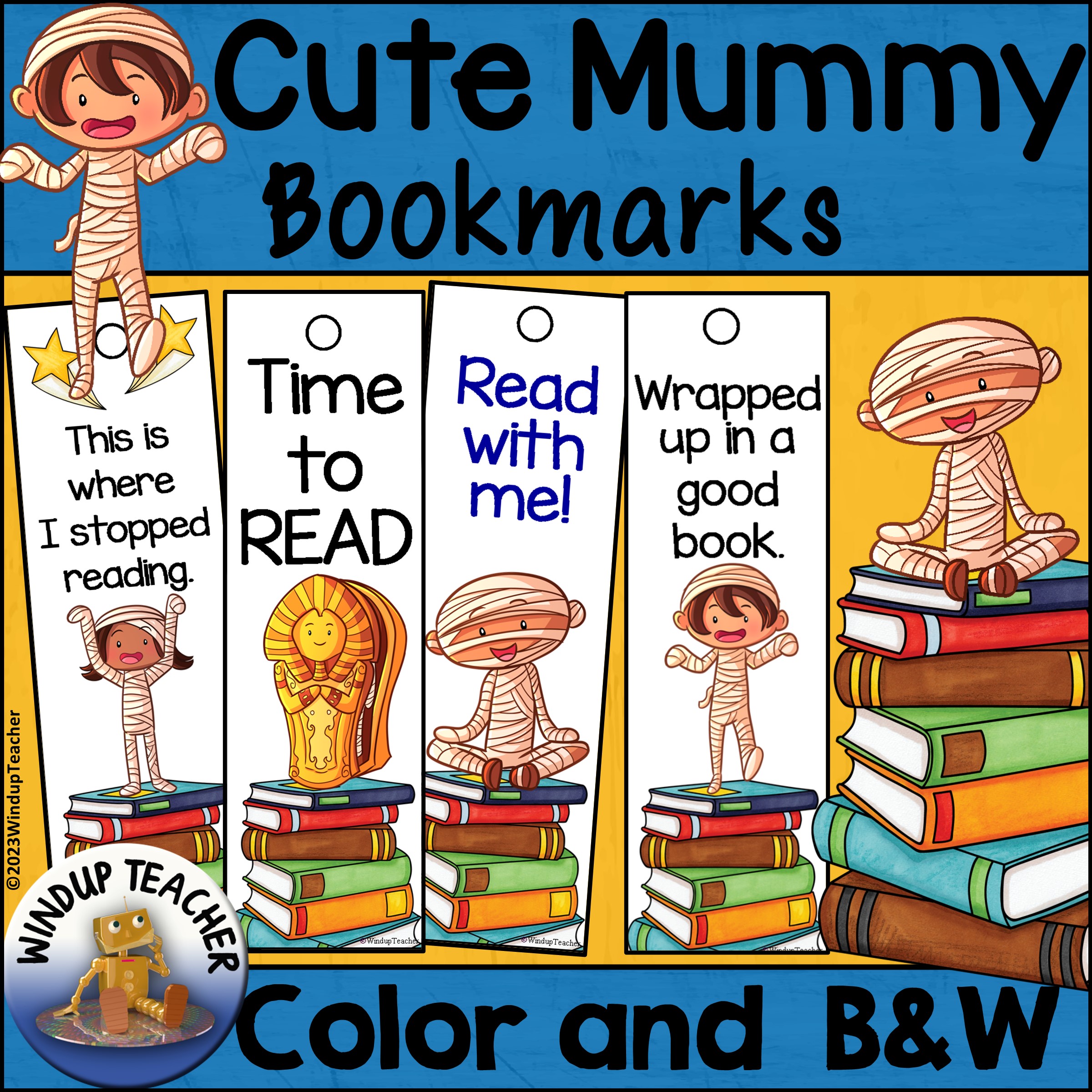 Mummy Bookmarks Read a Book Cute Mummies