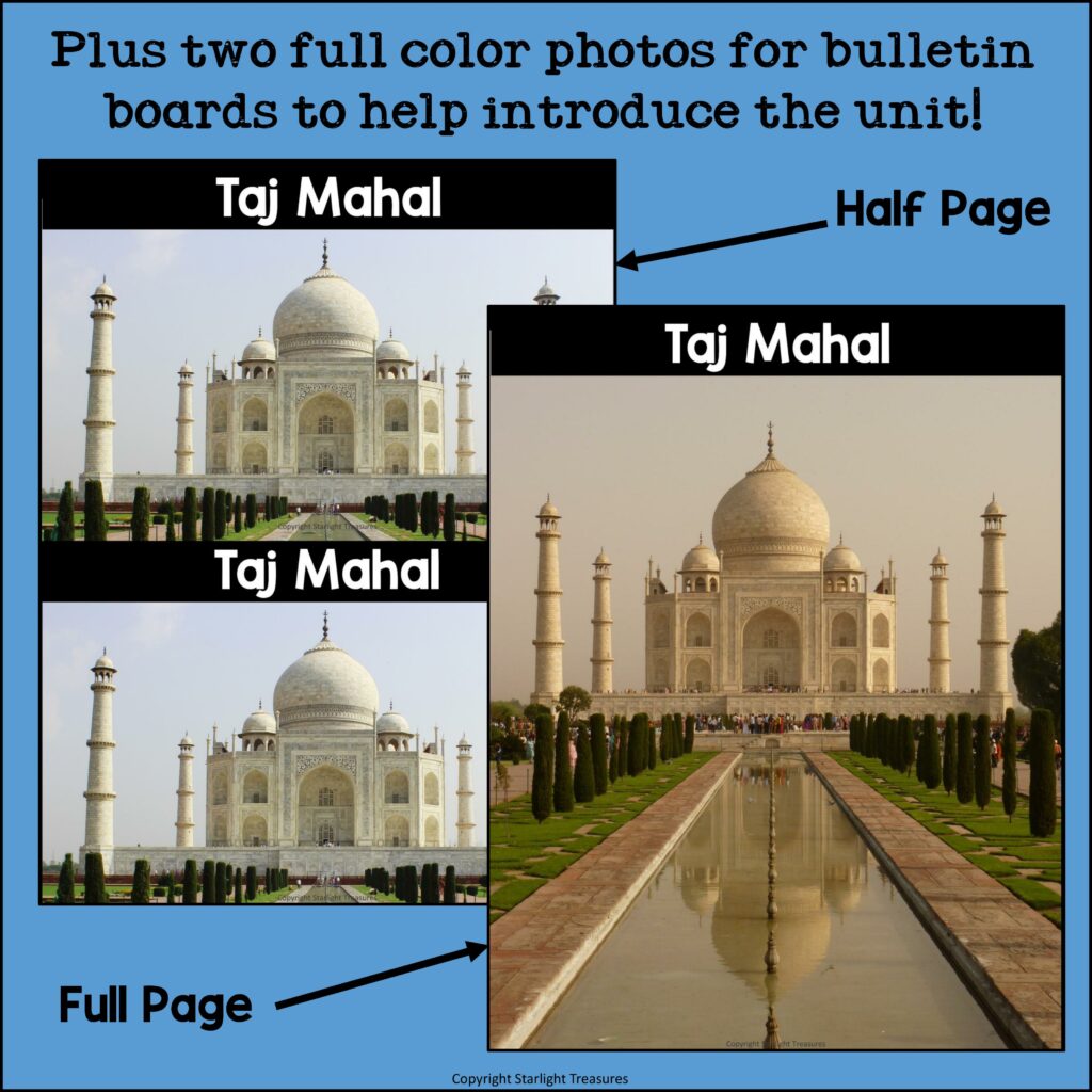 Taj Mahal Complete Unit for Early Learners - World Landmarks - Made By ...