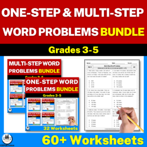 One-Step and Multi-Step Word Problems Worksheets Bundle | All ...